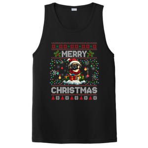 Pug Christmas Tree Lights Decorations Dog Lover Xmas Funny Gift PosiCharge Competitor Tank