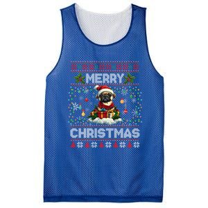 Pug Christmas Tree Lights Decorations Dog Lover Xmas Funny Gift Mesh Reversible Basketball Jersey Tank