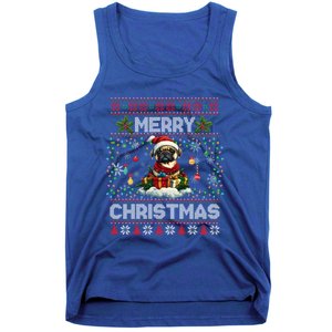 Pug Christmas Tree Lights Decorations Dog Lover Xmas Funny Gift Tank Top