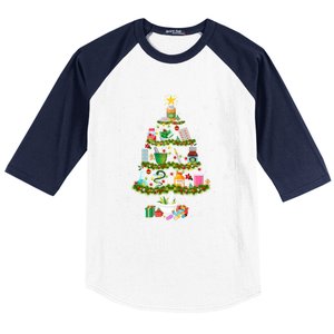 Pharmacy Christmas Tree Medication Pharmacist Fun Gift Idea Gift Baseball Sleeve Shirt