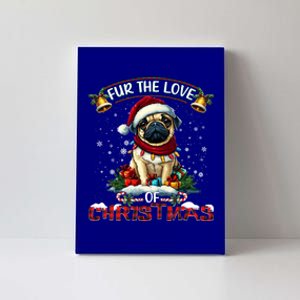 Pug Christmas Tree Lights Decorations Dog Lover Xmas Funny Gift Canvas