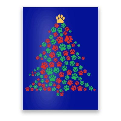 Paws Christmas Tree Santa Fun Celebration Funny Gift Family Cool Gift Poster