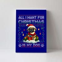 Pug Christmas Tree Lights Decorations Dog Lover Xmas Funny Gift Great Gift Canvas