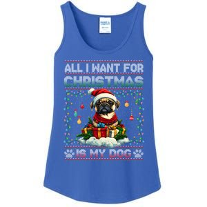 Pug Christmas Tree Lights Decorations Dog Lover Xmas Funny Gift Great Gift Ladies Essential Tank