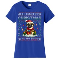 Pug Christmas Tree Lights Decorations Dog Lover Xmas Funny Gift Great Gift Women's T-Shirt