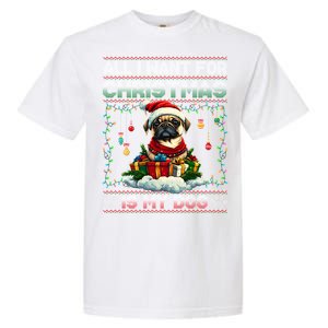 Pug Christmas Tree Lights Decorations Dog Lover Xmas Funny Gift Great Gift Garment-Dyed Heavyweight T-Shirt