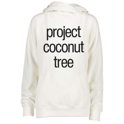 Project Coconut Tree Womens Funnel Neck Pullover Hood