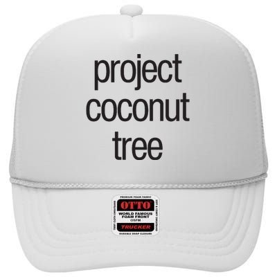 Project Coconut Tree High Crown Mesh Back Trucker Hat