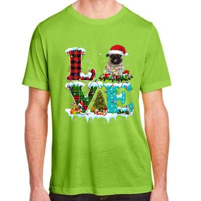 Pug Christmas Tree Lights Santa Dog Xmas Great Gift Adult ChromaSoft Performance T-Shirt