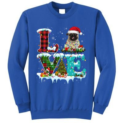 Pug Christmas Tree Lights Santa Dog Xmas Great Gift Sweatshirt