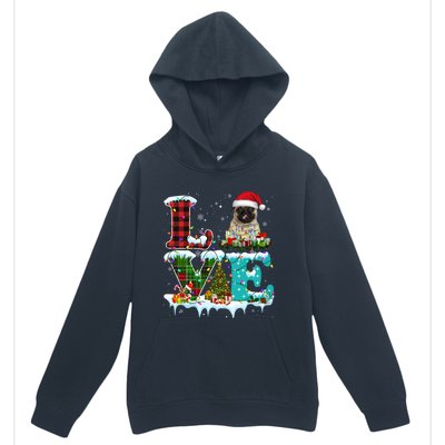 Pug Christmas Tree Lights Santa Dog Xmas Great Gift Urban Pullover Hoodie