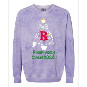 Pharmacy Christmas Tree Crew Gift Colorblast Crewneck Sweatshirt