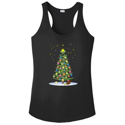 Pickleball Christmas Tree | Pickleball Holiday Gift | Christmas Tree | Holiday Ladies PosiCharge Competitor Racerback Tank