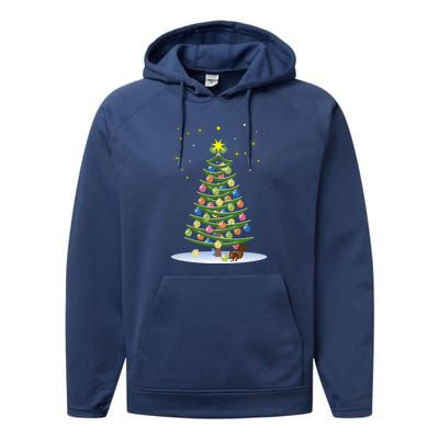 Pickleball Christmas Tree | Pickleball Holiday Gift | Christmas Tree | Holiday Performance Fleece Hoodie