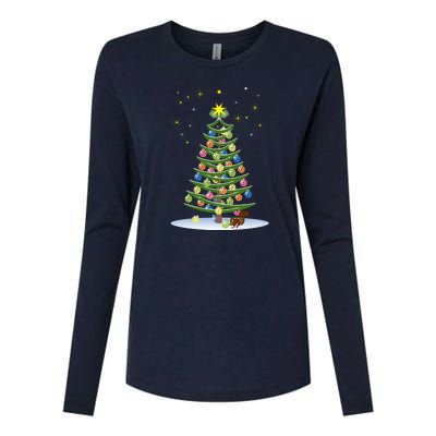 Pickleball Christmas Tree | Pickleball Holiday Gift | Christmas Tree | Holiday Womens Cotton Relaxed Long Sleeve T-Shirt