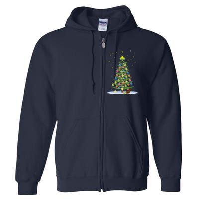 Pickleball Christmas Tree | Pickleball Holiday Gift | Christmas Tree | Holiday Full Zip Hoodie