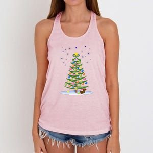 Pickleball Christmas Tree | Pickleball Holiday Gift | Christmas Tree | Holiday Women's Knotted Racerback Tank