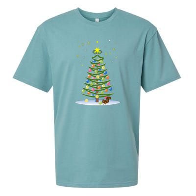 Pickleball Christmas Tree | Pickleball Holiday Gift | Christmas Tree | Holiday Sueded Cloud Jersey T-Shirt