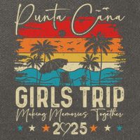 Punta Cana Trip 2025 Vacation Summer Matching Group Gift Cotton Canvas Backpack