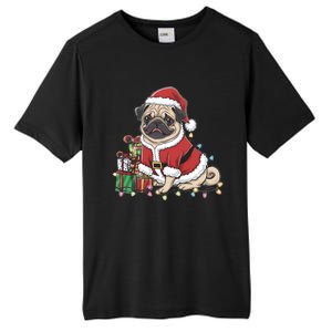 Pug Christmas Tree Xmas Lights For Pug Animal Dog Lover Cool Gift Tall Fusion ChromaSoft Performance T-Shirt