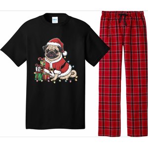 Pug Christmas Tree Xmas Lights For Pug Animal Dog Lover Cool Gift Pajama Set