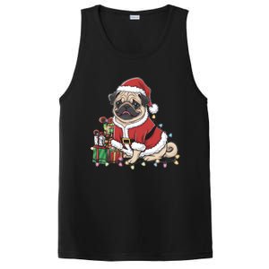 Pug Christmas Tree Xmas Lights For Pug Animal Dog Lover Cool Gift PosiCharge Competitor Tank