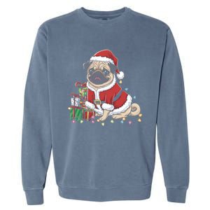 Pug Christmas Tree Xmas Lights For Pug Animal Dog Lover Cool Gift Garment-Dyed Sweatshirt