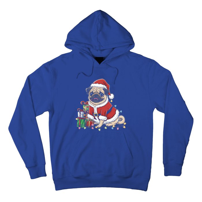 Pug Christmas Tree Xmas Lights For Pug Animal Dog Lover Cool Gift Hoodie