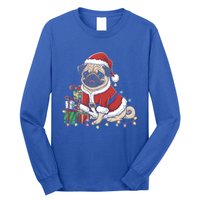 Pug Christmas Tree Xmas Lights For Pug Animal Dog Lover Cool Gift Long Sleeve Shirt