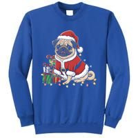 Pug Christmas Tree Xmas Lights For Pug Animal Dog Lover Cool Gift Sweatshirt