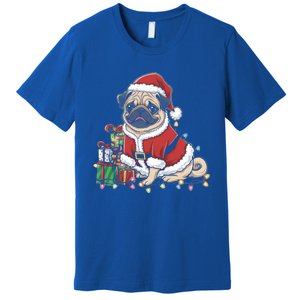 Pug Christmas Tree Xmas Lights For Pug Animal Dog Lover Cool Gift Premium T-Shirt