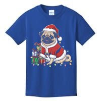 Pug Christmas Tree Xmas Lights For Pug Animal Dog Lover Cool Gift Kids T-Shirt