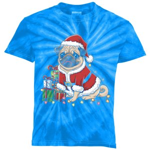 Pug Christmas Tree Xmas Lights For Pug Animal Dog Lover Cool Gift Kids Tie-Dye T-Shirt