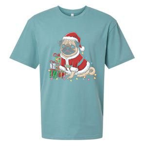 Pug Christmas Tree Xmas Lights For Pug Animal Dog Lover Cool Gift Sueded Cloud Jersey T-Shirt