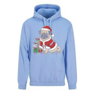 Pug Christmas Tree Xmas Lights For Pug Animal Dog Lover Cool Gift Unisex Surf Hoodie