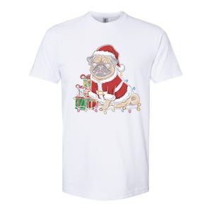 Pug Christmas Tree Xmas Lights For Pug Animal Dog Lover Cool Gift Softstyle CVC T-Shirt