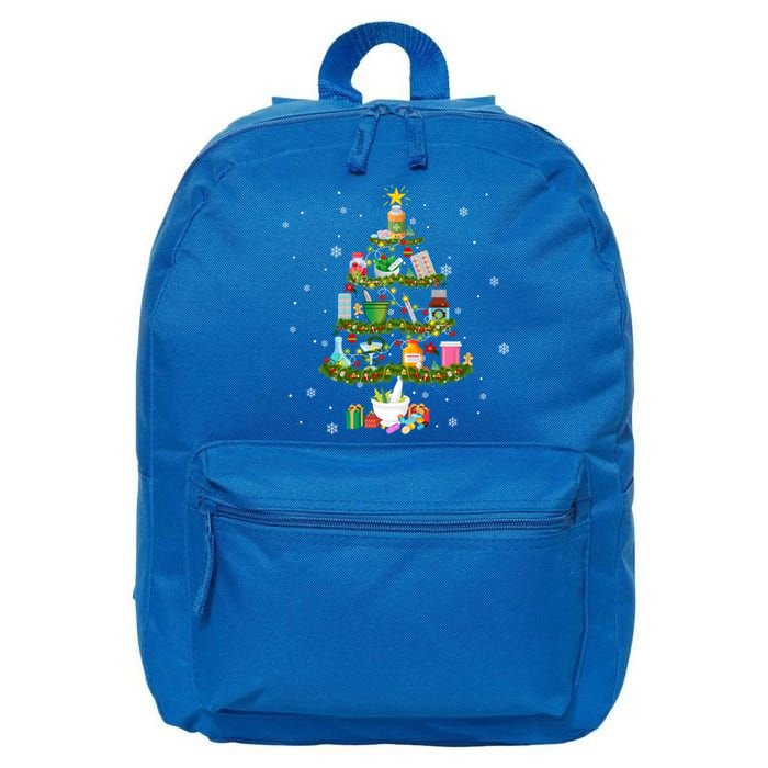 Pharmacy Christmas Tree Medication Pharmacist Fun Gift Idea Gift 16 in Basic Backpack