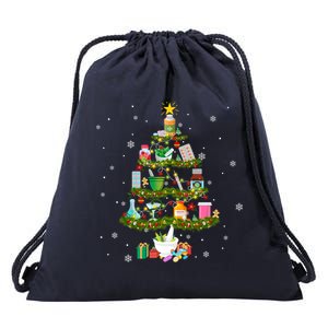 Pharmacy Christmas Tree Medication Pharmacist Fun Gift Idea Gift Drawstring Bag