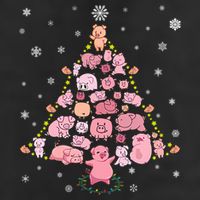 Pig Christmas Tree Adult Drive Performance Visor