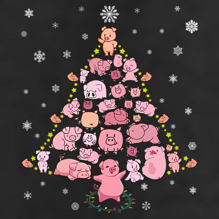 Pig Christmas Tree Adult Drive Performance Visor