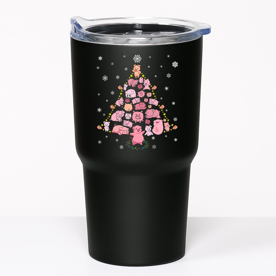 Pig Christmas Tree Tumbler