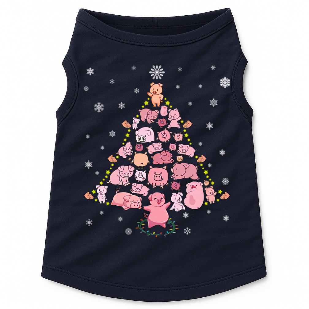 Pig Christmas Tree Doggie Tank