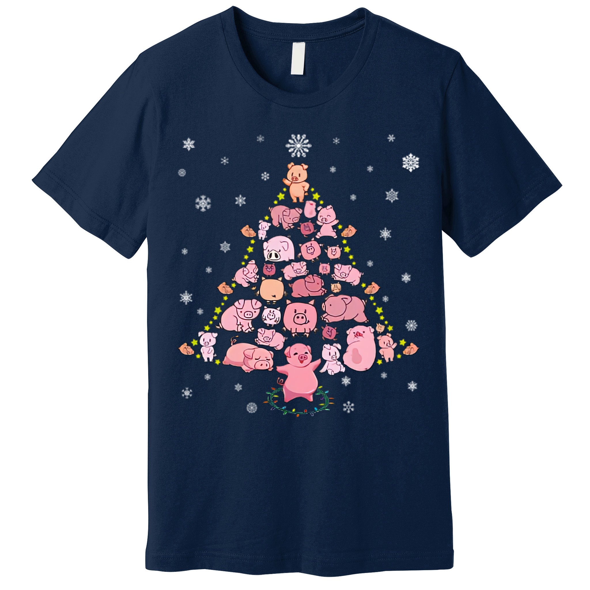 Pig Christmas Tree Premium T-Shirt