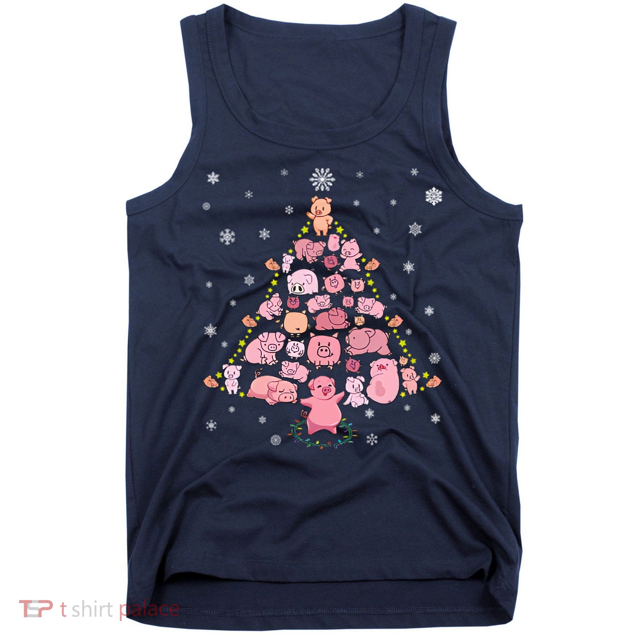 Pig Christmas Tree Tank Top