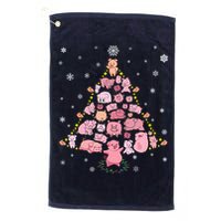 Pig Christmas Tree Golf Towel