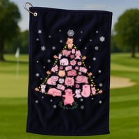 Pig Christmas Tree Golf Towel