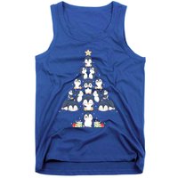 Penguin Christmas Tree Lights Santa Hat Penguin Lover Xmas Gift Tank Top