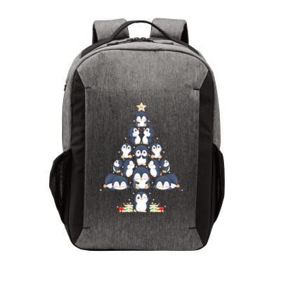 Penguin Christmas Tree Lights Santa Hat Penguin Lover Xmas Gift Vector Backpack