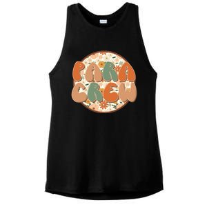 Para Crew Teacher Appreciation Wildflowers Retro Groovy 70S Great Gift Ladies PosiCharge Tri-Blend Wicking Tank