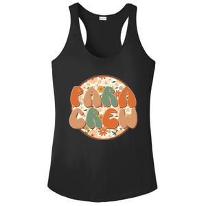 Para Crew Teacher Appreciation Wildflowers Retro Groovy 70S Great Gift Ladies PosiCharge Competitor Racerback Tank